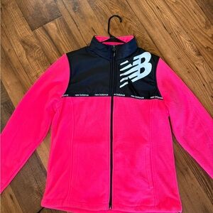 New Balance Kids Fleece Jacket in Pink and Black